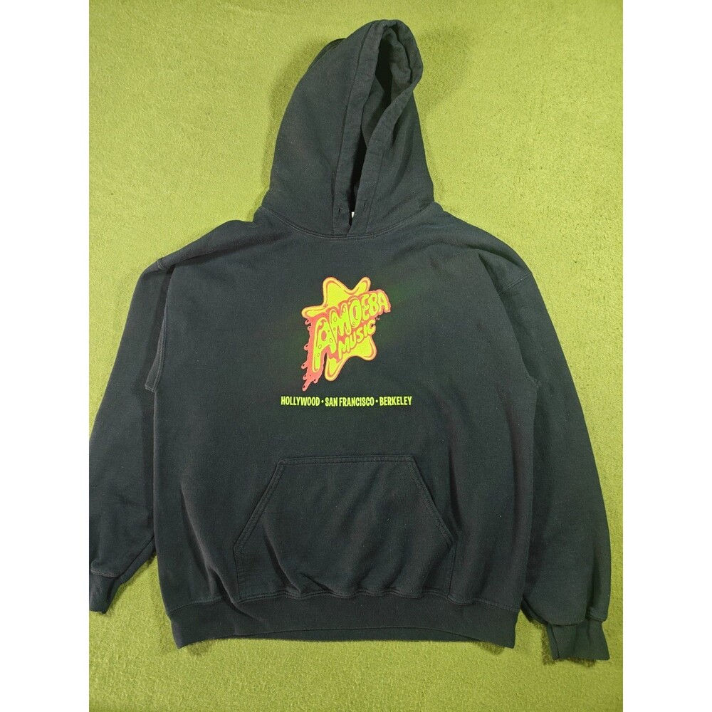 Vintage Amoeba Sweatshirt Adult Medium Black Music San Francisco Hoodie Records